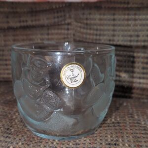 Embossed snowman glass Kig Indonesia